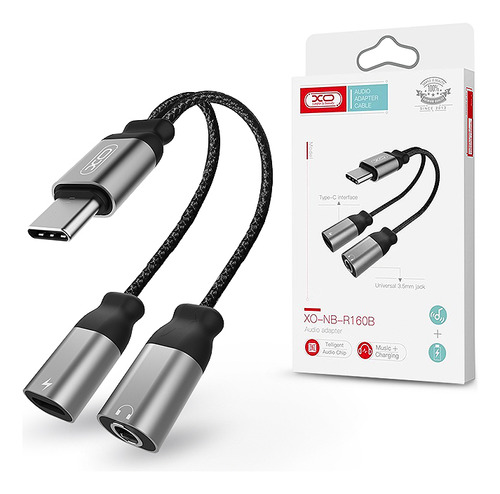 Adaptador De Audio Tipo-c A Tipo-c Y  3.5mm Xo-nb-r160b