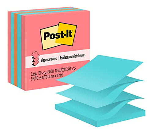 Notas Emergentes Post-it, 3x3 Pulgadas, 5 Blocs, Notas Adhes