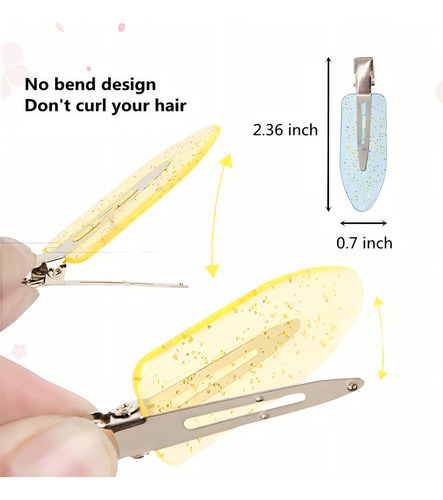 Niouk - 32 Pinzas Para El Cabello Sin Dobleces Para Peinar E