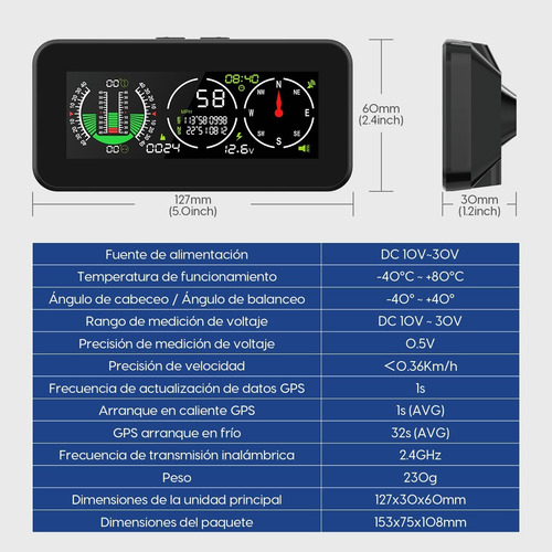 Brújula Inclinómetro Velocímetro Gps Para Todoterreno