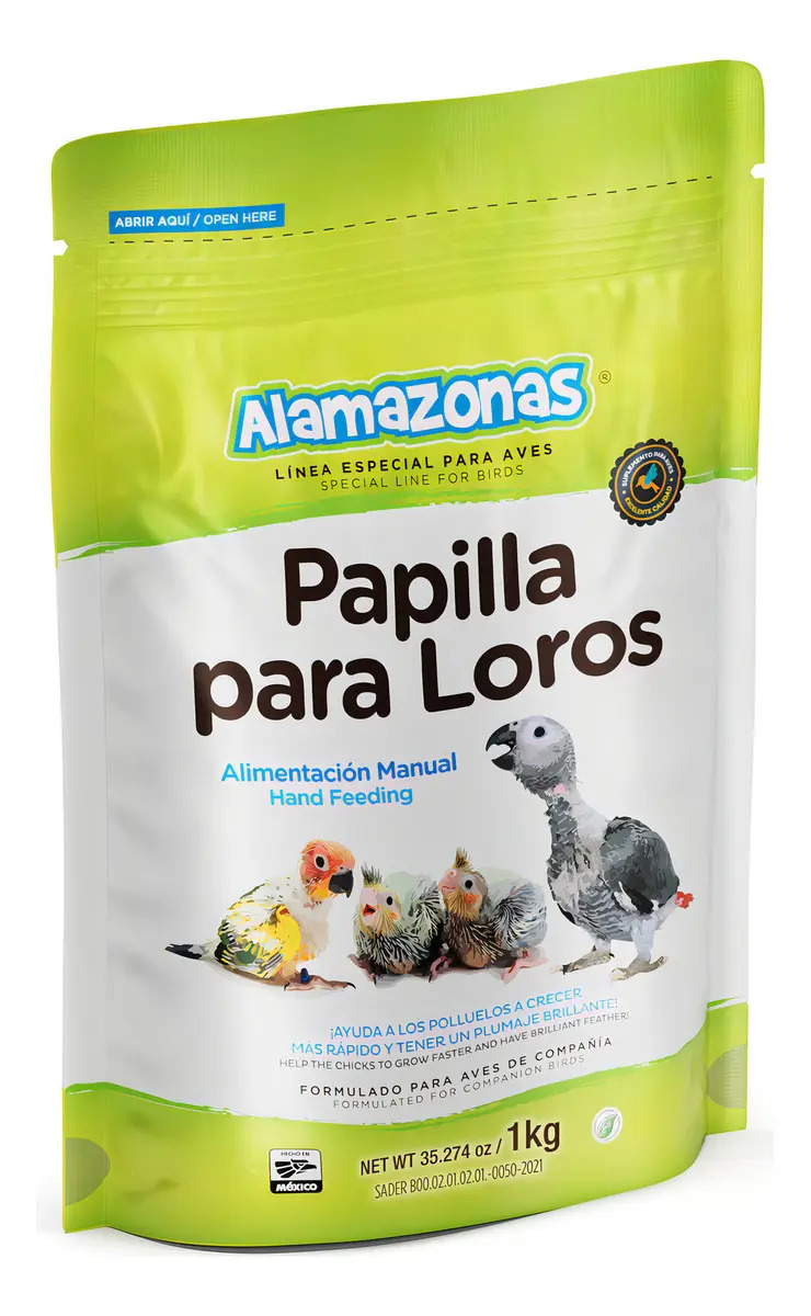 Papilla Para Loros Alamazonas 1kg 100% Mexicano
