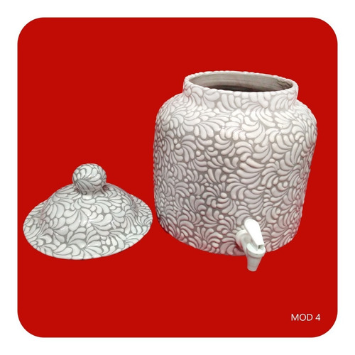 Imagen 3 de 3 de Portagarrafón Blanco Estilo Barroco Talavera Poblana M4 Prt