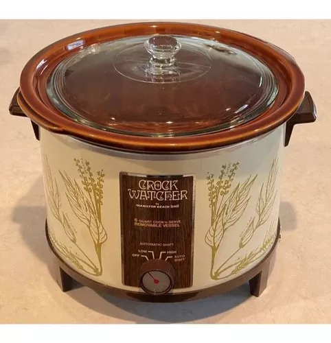 Vintage HAMILTON BEACH 4 QT Scovill CROCK WATCHER Slow Cooker POT Model 415