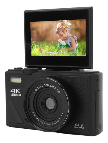 Cámara Digital 4k, 64 Mp, Uhd, Zoom 18x, Enfoque Automático,