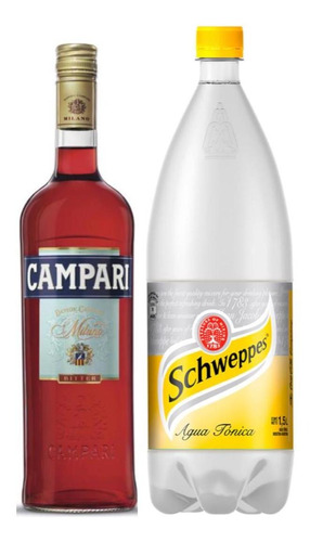 Campari 750ml + Tónica Schweppes 1,5lts Campari Tonic Oferta