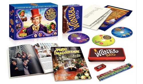 Imagen 3 de 3 de Willie Wonka Fabrica De Chocolates Blu Ray Película Box Set