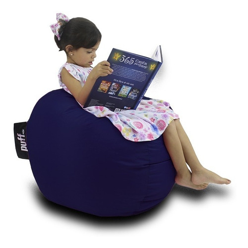 Imagen 1 de 1 de Puff Para Niños Azul Marino - Perla De Unicel - Envío Gratis