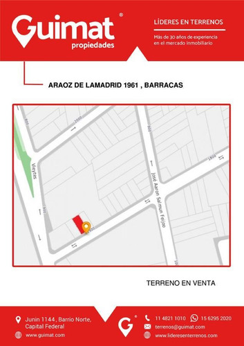 Terreno - Barracas - Lideres En Terrenos - Guimat Propiedades
