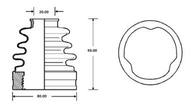 Cubre Polvo Exterior Delantero Subaru B9 Tribeca 2006 - 2007