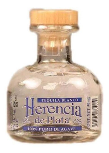 Pack De 6 Tequila Herencia De Plata Blanco Mini 50 Ml