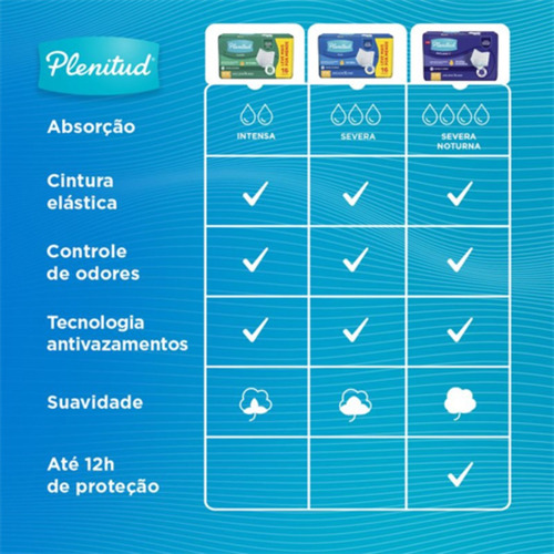 Pack 4 Pct Roupa Íntima Plenitud Plus Severa Pm C16 Ggx C16