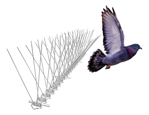 Púas/picos Anti Aves Palomas Gatos De Acero Inoxidable 3m