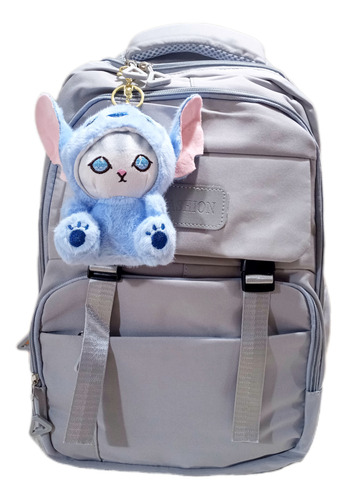 Mochila Escolar Mofusand Stitch Llavero Pin Regalo Kawaii