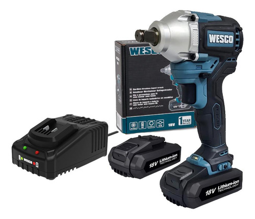 Chave De Impacto Bateria Wesco Ws2382 18v Brushless 300nm