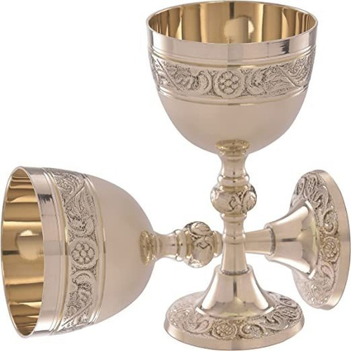 Copa Kidush Judaica Vintage Dorado Medieval Gótica