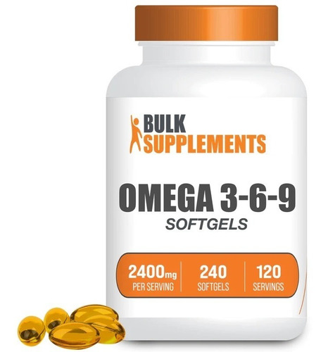 Bulk Supplements | Omega 3-6-9 | 2400mg | 240 Cápsulas Bland