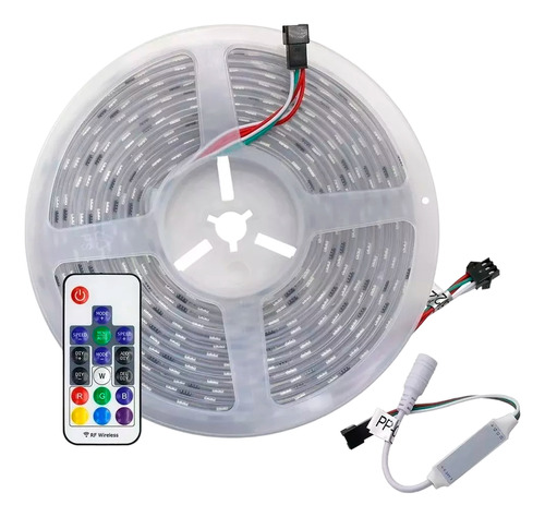 Fita Led Digital 2811 Rgb 150 Leds 30smd 366 Efeitos