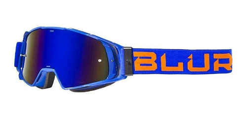 Goggles Motocross Enduro Oneal Blur B-20 Flat Azul/ Naranja