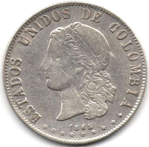 20 Centavos 1885 Medellín Ley 0,835/0,500