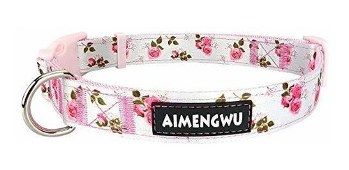 Aimengwu Collar De Perros Flor De Nylon Ajustable 8hjvt