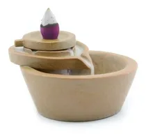 Comprar Porta Cono Cascada De Humo Sobre Vasija 6cm + 100 Conos Color Marrón Claro Cascada Sobre Vasija