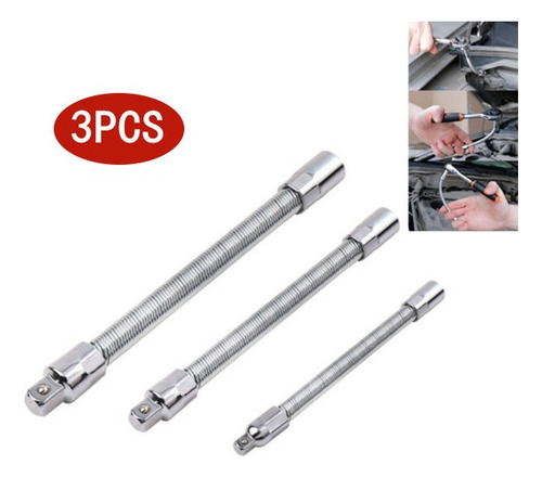 Extensor De Trinquete Flexible, 3 Unidades, 1/4, 3/8 1/2