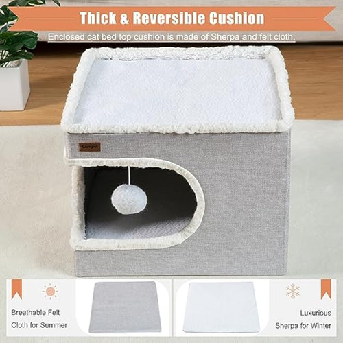 Cama Para Gatos De Interior, Casa Cubo, Camas Y
