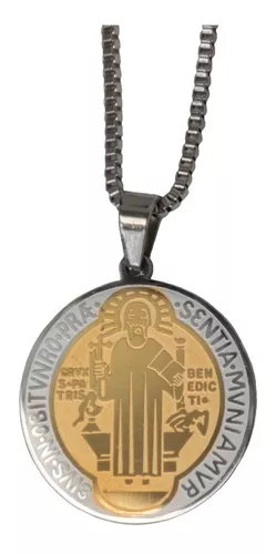 Medalla San Benito Acero Inoxidable 34 Cm