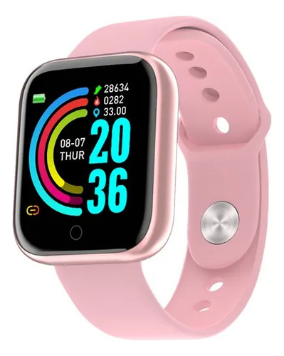Combo Smartwatch Rosa/negro + Auriculares Bluetooth M30 Blanco Deportivo Rosa Claro Negro