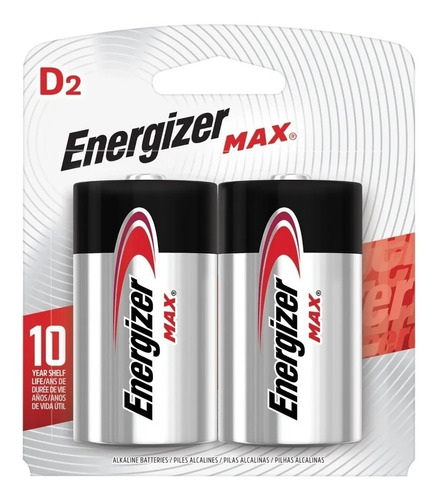 Baterias Alcalinas Energizer Max D E95 Blister X2 Jmp