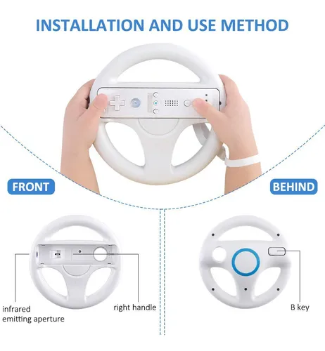 2 Volantes Para Control Wiimote Nintendo Wii Mario Kart Wh