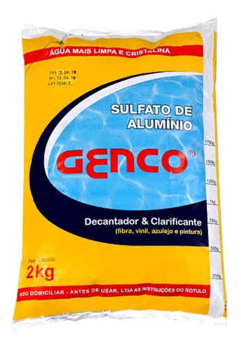 Sulfato De Aluminio 2kg Genco