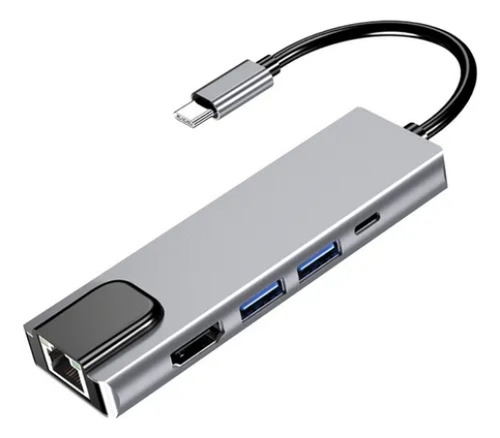 Kit 16 Adaptador Hub Usb Tipo C 5 Em 1 Macbook Pro Hdmi+rede