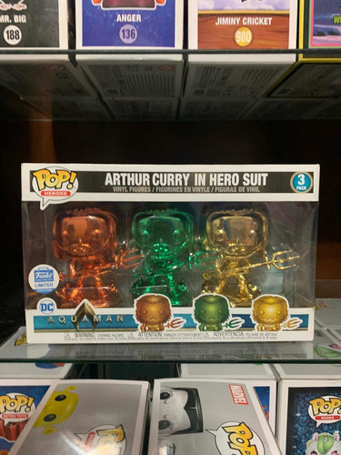 Funko Pop 3 Pack Arthur Curry In Hero Suit Aquaman Funkoshop (Usado)