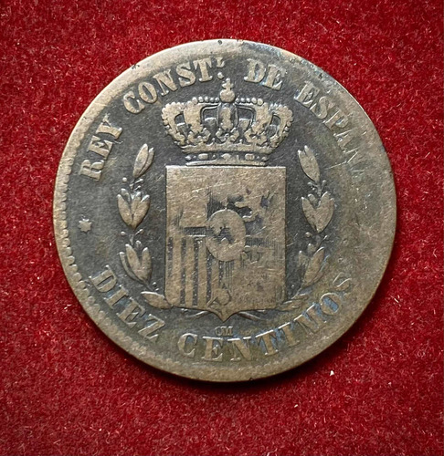 Moneda 10 Céntimos España 1879 Km 675 Alfonso 12 (Usado)