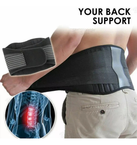 Imagen 1 de 10 de Faja Lumbar Alivia Dolor De Espalda, Reduce Abdomen