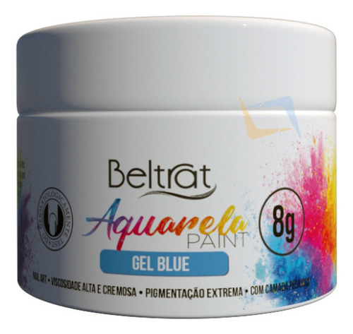 Gel Aquarela Paint Blue Beltrat 8g / Unhas Artificiais