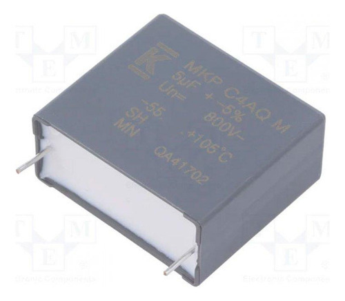 Capacitor Kemet Filme 5uf 800v 105º Aec-q200 C4aqibu4500a1yj