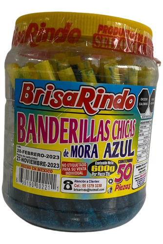 Banderillas Chicas Mora Azul 50 Piezas