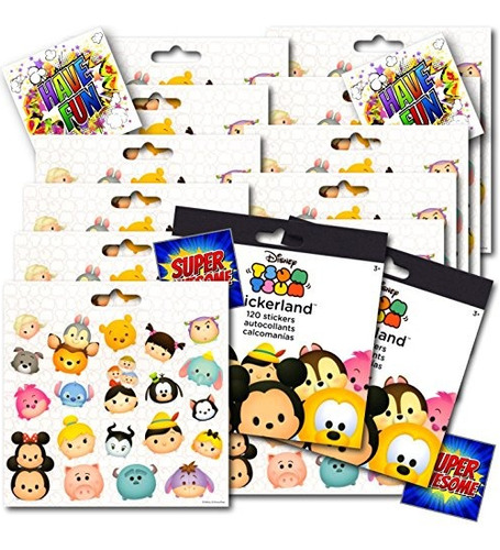 Disney Tsum Partido Pegatinas Tsum Favores Pack - 12 Hojas D
