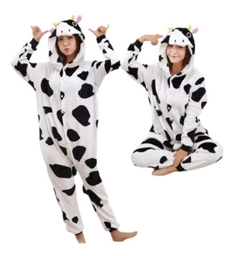 Hermosa Pijama Enterizo Vaca Calida Niños Tipo Kigurumi