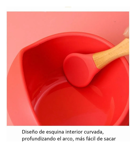 Juego De Tazón Y Cuchara De Silicona Bebés Con Ventosa Para