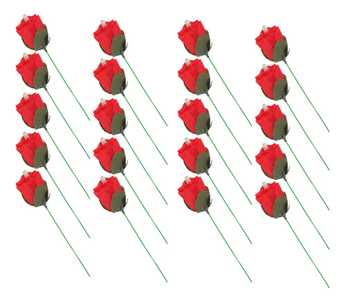 Flor Que Aparece En Llamas, 20 Piezas De Rosas, Exquisitos T