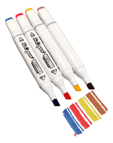 Set 48 Plumones Doble Punta Marcadores Rotuladore Touch Wj-4