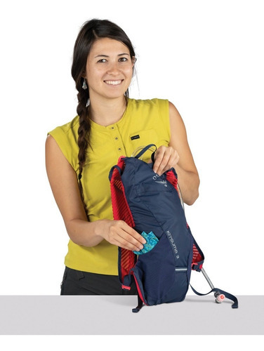Mochila de hidratación Kitsuma Osprey Reservoir de 3 litros, color: azul, diseño de tela lisa