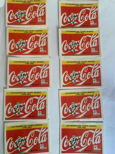 10 Sobres Álbum Italia 90 Coca Cola Los Grandes Del Futbol (Usado)