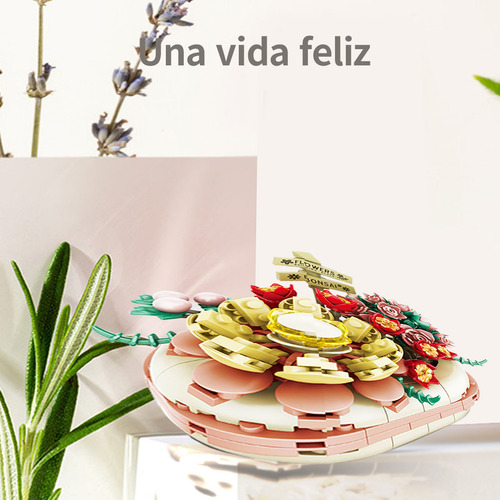 Bloques Para Niños Juguete De Construcción Flor Maceta 315pz