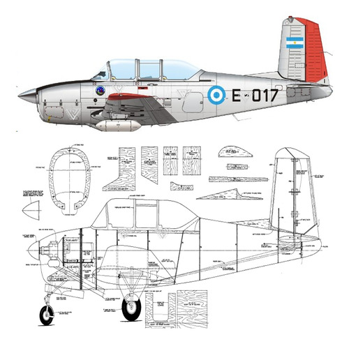 Plano Rc T-34 Mentor -pdf- (retirar Por Domicilio)