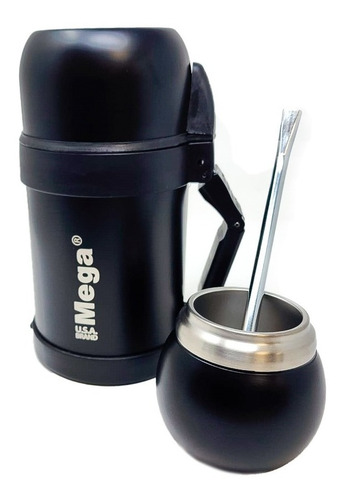 Termo Mega 800 Ml + Mate + Bombilla