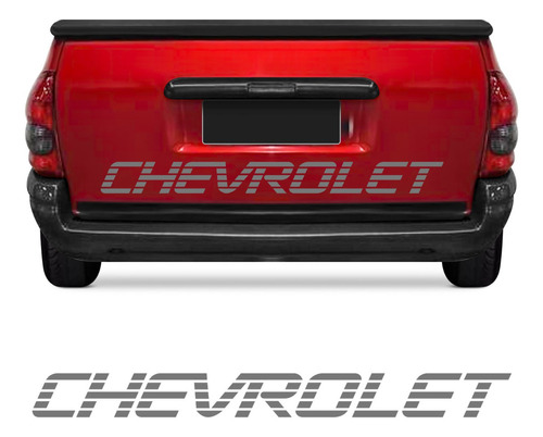 Adesivo Chevrolet Tampa Traseira Pickup Picape Corsa Grafite